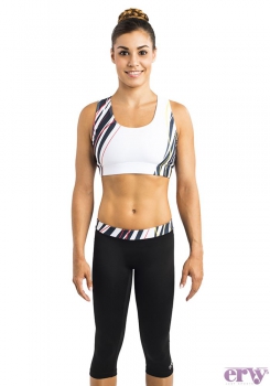 ERVY  BASIC Capri-Tight mit Kontrastbund  ER 12038.037/5  hüfttief