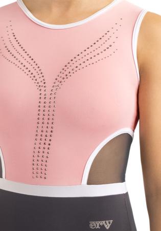 ERVY Jamala 1 Turnanzug 11987.07/1– ärmellos mit Criss-Cross, Tüll & Strass