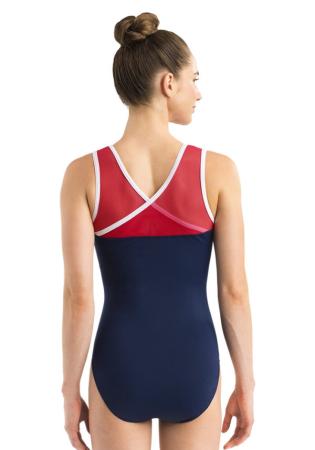 ERVY Margaux 2 Turnanzug 11923.07/2 – Criss‑Cross Rücken, Strass & Tüll