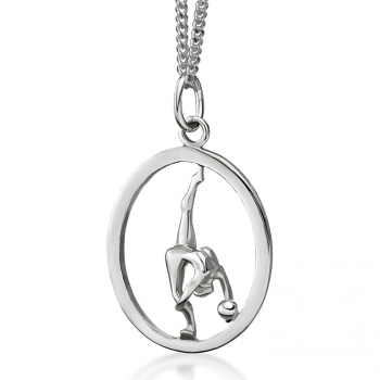 My-Beads Anhaenger Turnen 446 Standspagat1 22 mm Sterling-Silber (925er)
