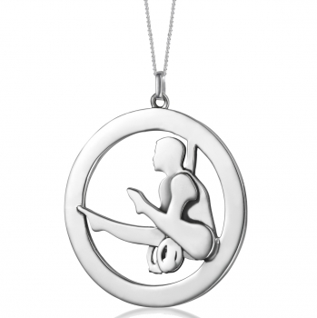 My-Beads Anhaenger Turnen 456 Auf den Ringen 21 mm Sterling-Silber (925er)