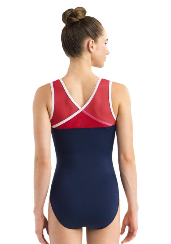 ERVY Margaux 2 Turnanzug 11923.07/2 – Criss‑Cross Rücken, Strass & Tüll